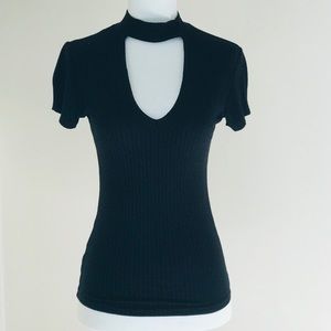 Me to We Black Rib Top